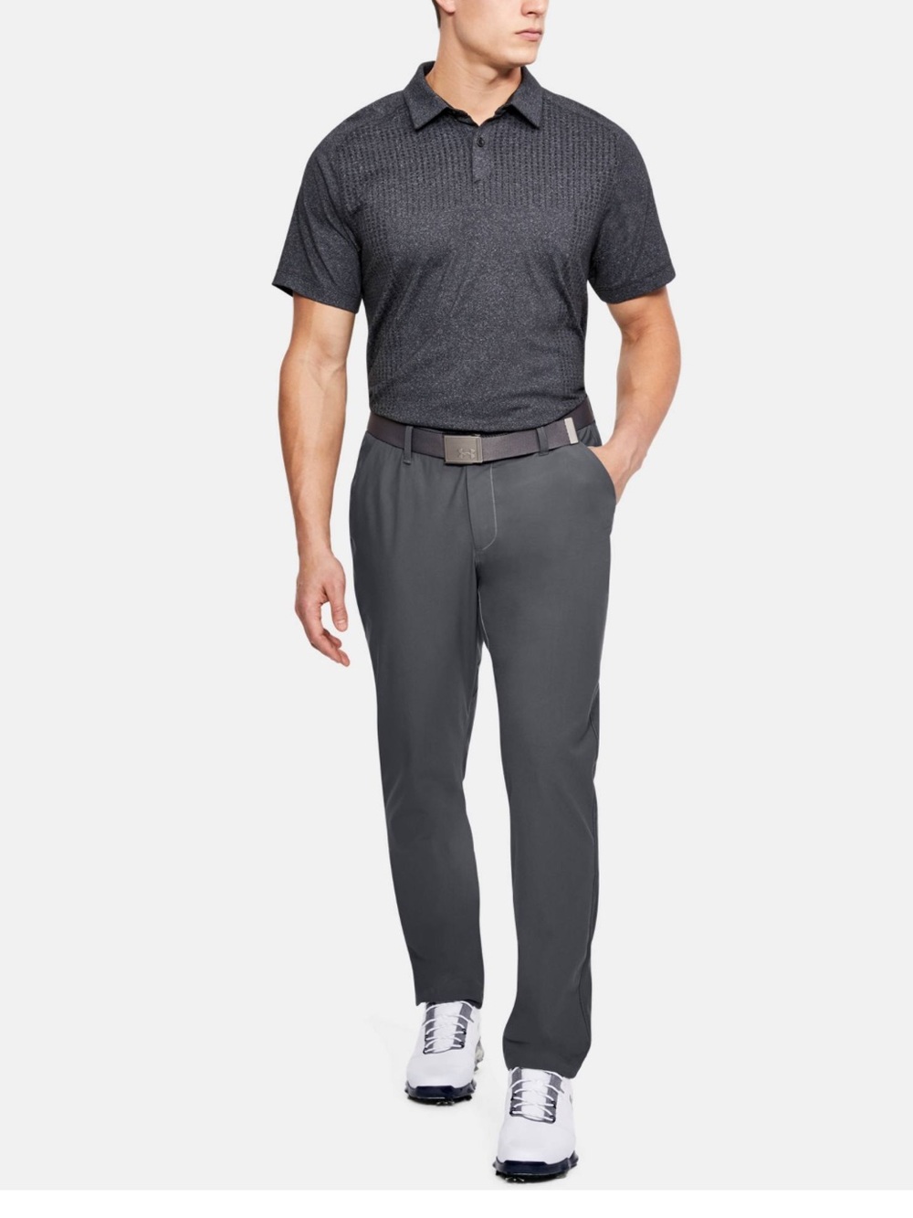 Under Armor Men's Varnish Thread-borne Tapered Rhino Gray Golf Pants - 32x36